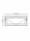 Toppsving Vindu 110x50cm 3-lags U 0,8 Passiv thumbnail