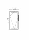Toppsving Vindu 60x120cm 3-lags U 0,8 Passiv thumbnail
