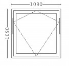 Toppsving Vindu 110x110cm 3-lags U 0,8 Passiv thumbnail