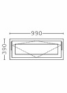 Toppsving Vindu 100x40cm 3-lags U 0,8 Passiv thumbnail