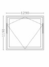 Toppsving Vindu 130x120cm 3-lags U 0,8 Passiv thumbnail