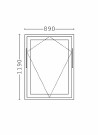 Toppsving Vindu 90x120cm 3-lags U 0,8 Passiv thumbnail