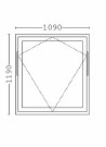 Toppsving Vindu 110x120cm 3-lags U 0,8 Passiv thumbnail