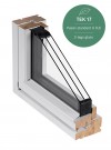 Toppsving Vindu 140x120cm 3-lags U 0,8 Passiv thumbnail