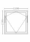 Toppsving Vindu 120x120cm 3-lags U 0,8 Passiv thumbnail