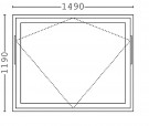 Toppsving Vindu 150x120cm 3-lags U 0,8 Passiv thumbnail