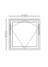 Toppsving Vindu 100x100cm 3-lags U 0,8 Passiv thumbnail
