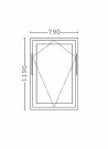Toppsving Vindu 80x120cm 3-lags U 0,8 Passiv thumbnail