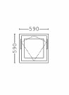 Toppsving Vindu 60x60cm 3-lags U 0,8 Passiv thumbnail