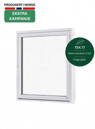 Toppsving Vindu 100x100cm 3-lags U 0,8 Passiv