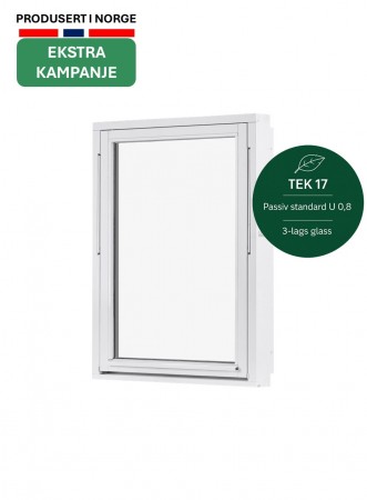 Toppsving Vindu 80x100cm 3-lags U 0,8 Passiv