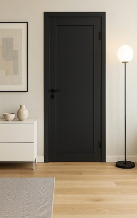 Innerdør Q-Edge 1 100x210 Dempet sort