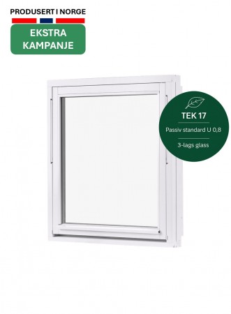 Toppsving Vindu 90x100cm 3-lags U 0,8 Passiv