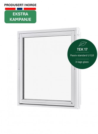 Toppsving Vindu 110x110cm 3-lags U 0,8 Passiv
