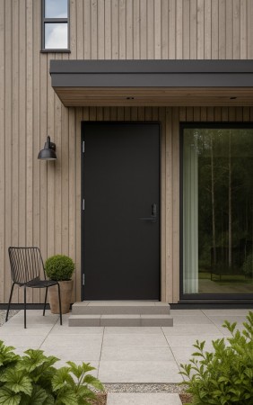 Ytterdør Torsvik dempet sort 8500N 100X210 Venstre