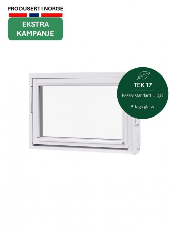 Toppsving Vindu 100x60cm 3-lags U 0,8 Passiv