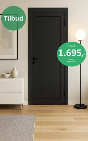 INNERDØR Q-EDGE DEMPET SORT