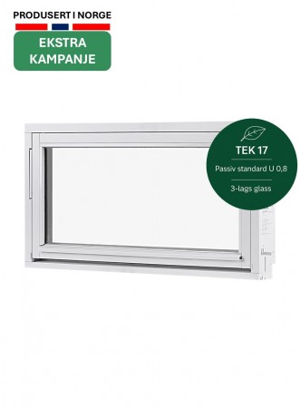 Toppsving Vindu 120x60cm 3-lags U 0,8 Passiv