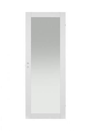 Innerdør Q-Line 1 Glassdør 90x210 hvitmalt bomull 