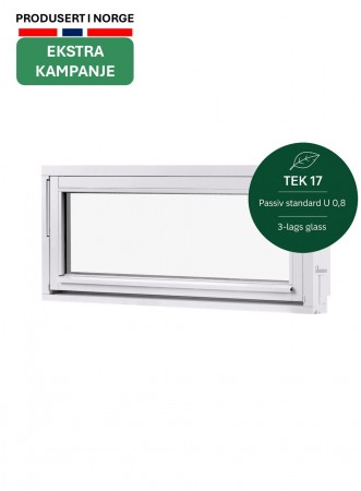 Toppsving Vindu 120x50cm 3-lags U 0,8 Passiv