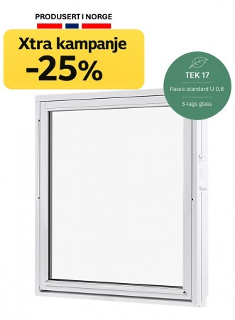 Toppsving Vindu 120x120cm 3-lags U 0,8 Passiv