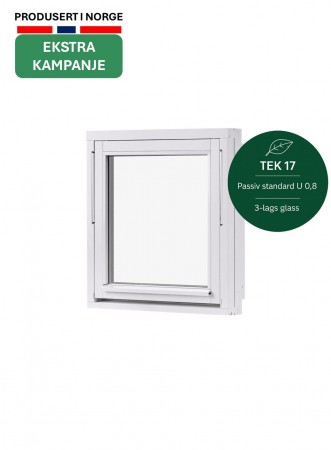 Toppsving Vindu 70x70cm 3-lags U 0,8 Passiv