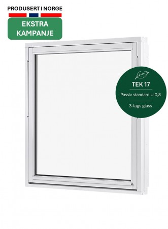 Toppsving Vindu 130x130cm 3-lags U 0,8 Passiv