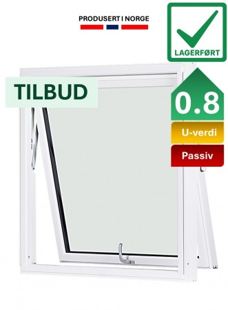 Toppsving Vindu 120x120cm 3-lags U 0,8 Passiv