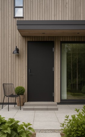 Ytterdør Torsvik dempet sort 8500N 100X210 Høyre