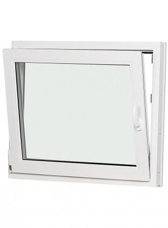 Pvc Vindu Tilt/Turn 110x80cm Venstre 3-lags