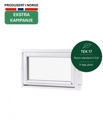 Toppsving Vindu 90x50cm 3-lags U 0,8 Passiv