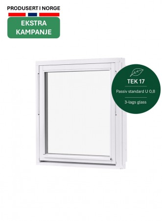 Toppsving Vindu 90x90cm 3-lags U 0,8 Passiv