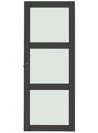 Innerdør Q-Edge 3 Glassdør 80x210 Dempet sort