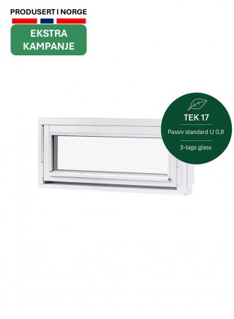 Toppsving Vindu 100x40cm 3-lags U 0,8 Passiv