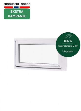 Toppsving Vindu 100x50cm 3-lags U 0,8 Passiv