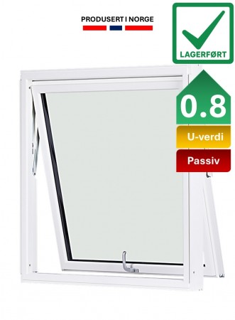 Toppsving Vindu 100x90cm 3-lags U 0,8 Passiv