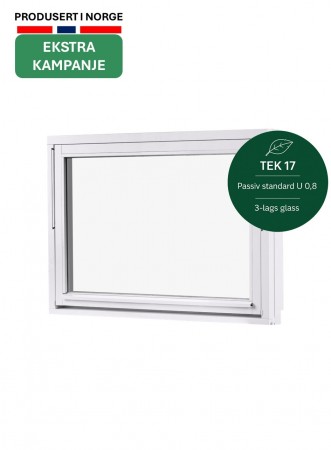 Toppsving Vindu 120x80cm 3-lags U 0,8 Passiv