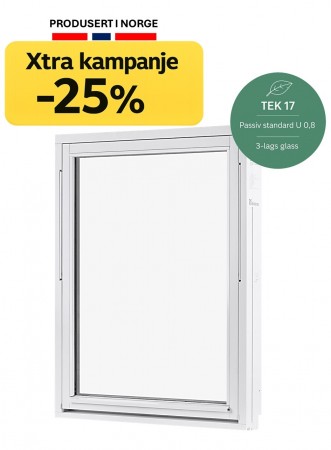Toppsving Vindu 100x120cm 3-lags U 0,8 Passiv
