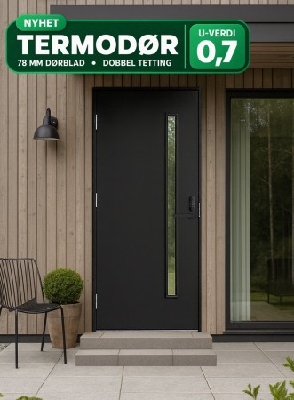 Ytterdør Bergsjø Termo T2 U 0,7 8500N 100x210 Venstre 