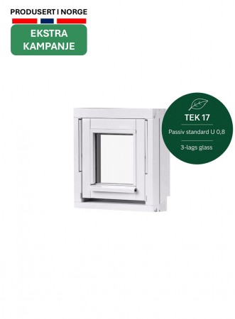 Toppsving Vindu 40x40cm 3-lags U 0,8 Passiv