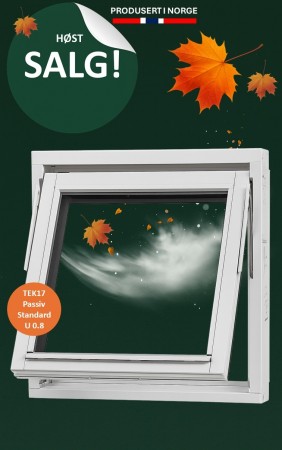 Toppsving Vindu 150x120cm 3-lags U 0,8 Passiv