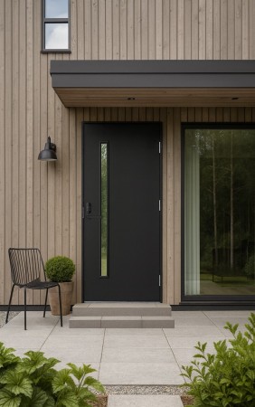 YTTERDØR BERGSJØ DEMPET SORT - KAMPANJE NÅ KR.7.995,-