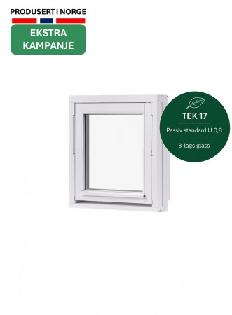 Toppsving Vindu 60x60cm 3-lags U 0,8 Passiv