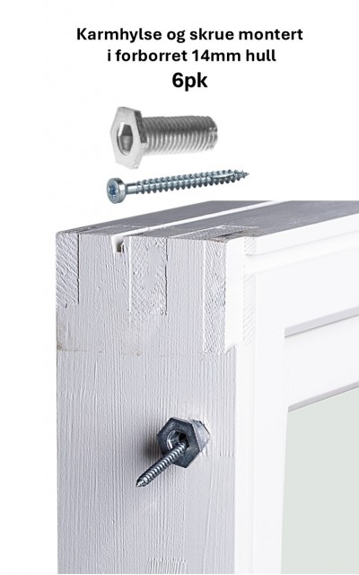 Justeringshylser med skruer 6stk 