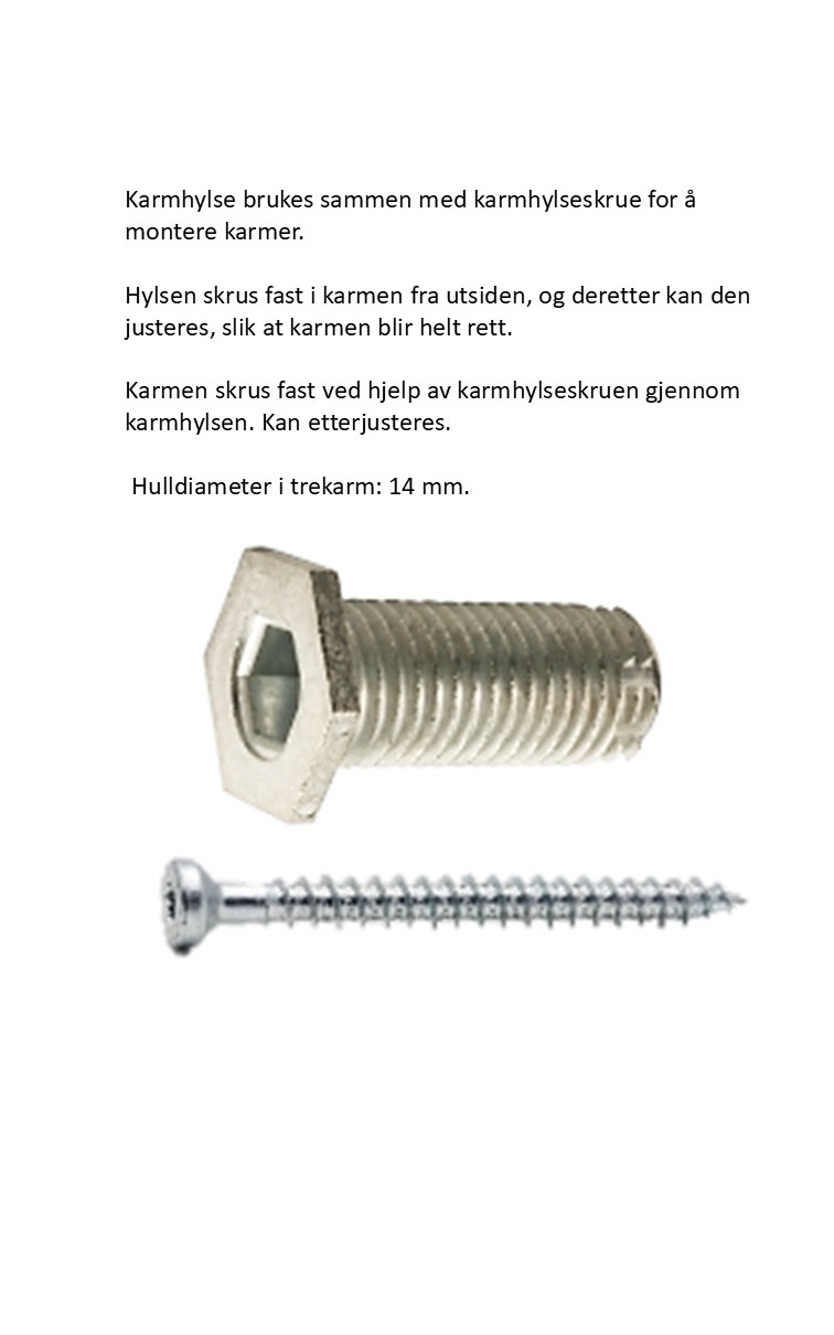 Justeringshylser med skruer 8stk